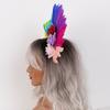 Handmade Soft Feather Headpieces Carnival Halloween Floral Headband Rose Customized Color Custom Size Wedding Favors Parties