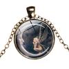 BLUELANS NECKLACE Wonderful Glass Pendant Chain Necklace Moon Angel Jewelry Vintage Cabochon Sweater Women Present