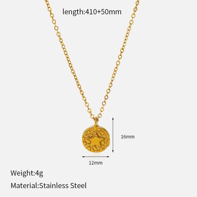 INS Style 18K Gold Stainless Steel Necklace For Women Luxury Premium Sweater Chain Tarnish Free Clavicle Chain Jewelry
