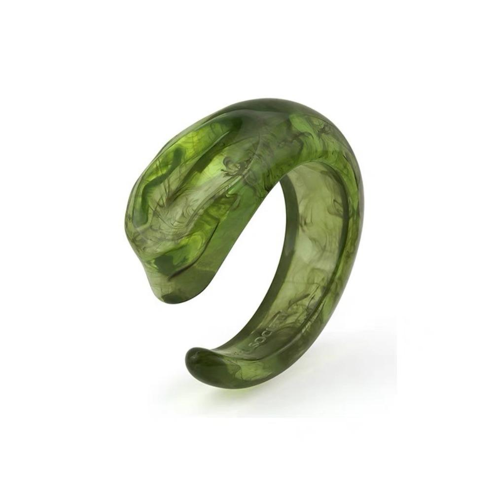 Smudging Irregular Wide Bracelet Shiny Retro  Hand Ring Cute Acrylic Open Bangle  Decoration