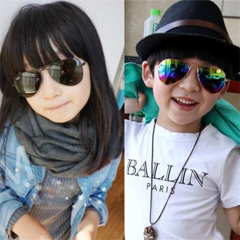 2019 Sunglasses New Fashion Baby Kids Boy Girl Pilot Sunglasses Metal Frame Goggles Glasses for Kids Children