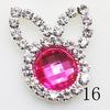 LKERAN 10Pcs Rabbit Acrylic Rhinestone Buttons Embellihment Ribbon for wedding supply Gift Weap Hairbow Center Decorative Button