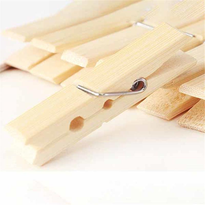 Бытовая бамбуковая клипса для одежды, носков, нижнего белья, простыней, сушки одежды, ветрозащитная фиксированная клипса для дома, аксессуары
