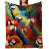 Попугаи Плед одеяла и Мягкий Плед Многоцелевые Тонкие Одеяла