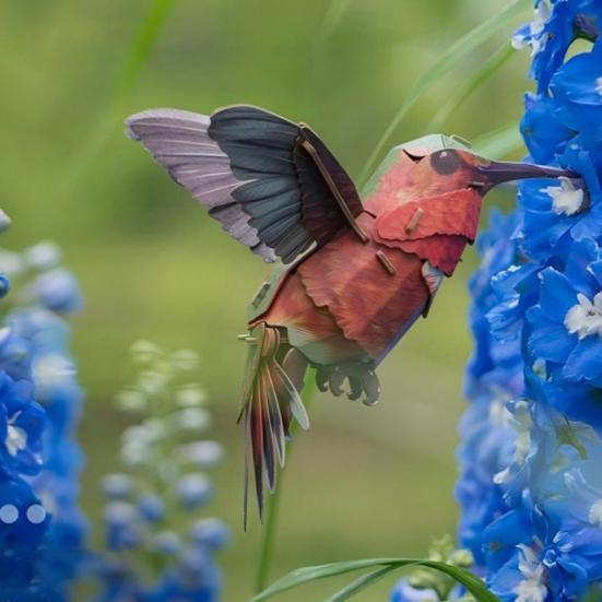 1 Set Bird Assembly Kit 3D Paper Bird Model Cardboard Animal Building Puzzle Toy DIY Craft Decoration Kids Adults Bird Lovers Gift