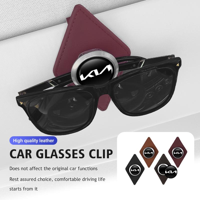 AQH1 For KIA Car Eyeglass Clip Card Ticket Holder Sun Glasses Storage Clip Accessories Rio K5 K2 Sportage Ceed Sorento Picanto
