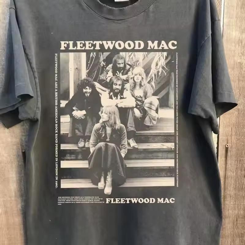 Fleetwood Mac 2026 World Tour Short Sleeved T-shirt Men's Clothing Women's T-shirt Casual Cotton Summer T Shirt