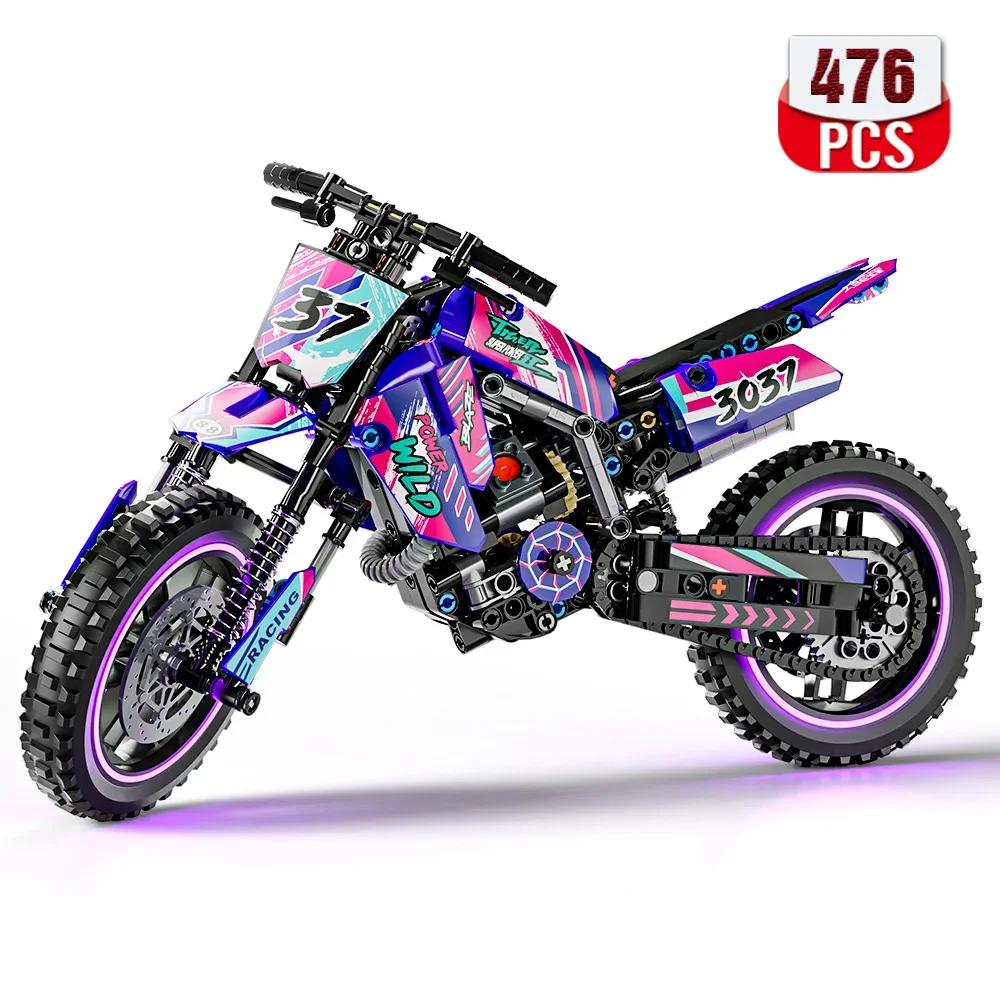 Non-Toxic Creative Motorcycle Toy Building Block Set Stem Construction Kit For Children And Adults Collectible Motorcycle Models