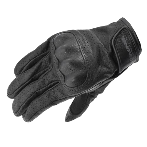 [Komine] Motorcycle Gloves GK-257 Vented Protect Leather Gloves Black L