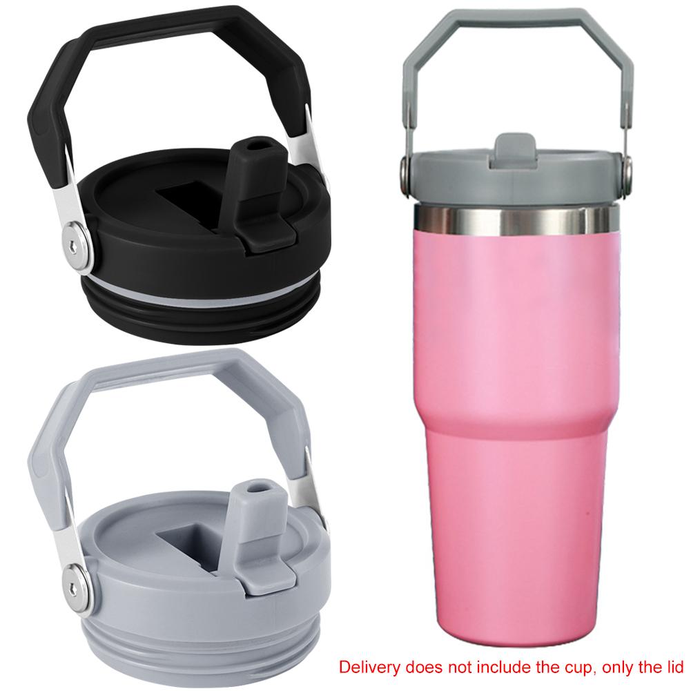 2-1 шт. Крышка-соломинка для тамблера с ручкой для стакана для воды Stanle y 20/30/40 унций, сменные крышки, откидная крышка для тамблера, аксессуары для кружки для воды