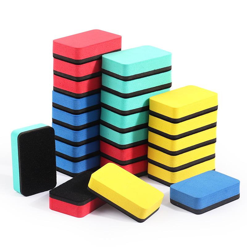 10pcs Reusable Magnetic Whiteboard Erasers EVA Blackboard Erasers Cleaning Wiping Tools Teachers Home Office Blackboard Erasers