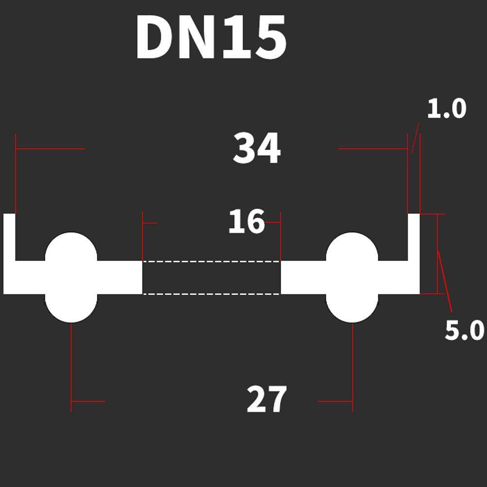 DN10-DN200 Стандарт DIN 3/4" 1.5" 2" -8" Тройной зажим EPDM Санитарная уплотнительная прокладка Лента для домашнего пивоварения