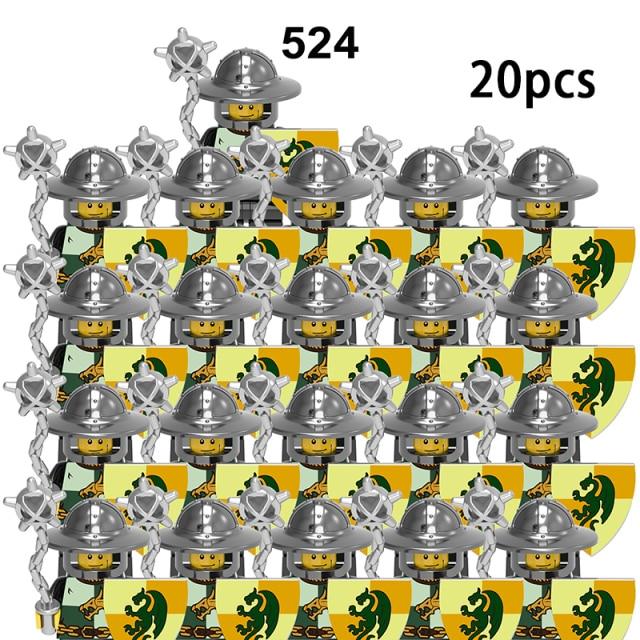 Средневековые военные наборы, фигурки, строительные блоки, шлемы, детали солдата, рыцарское оружие, римский меч, аксессуары, игрушки для детей