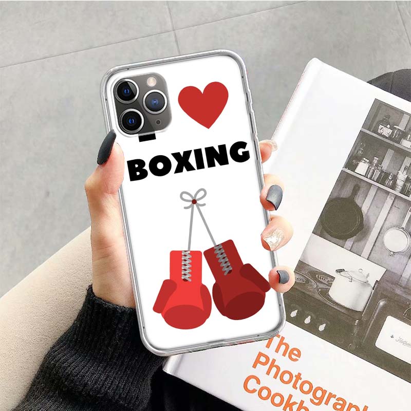 Boxing Gloves Phone Case For Apple iPhone 17 Air 16 15 Plus 14 + 13 Mini 12 11 Pro Max 7 8 SE 16Max Soft Shell Cover Coque 17 Ai