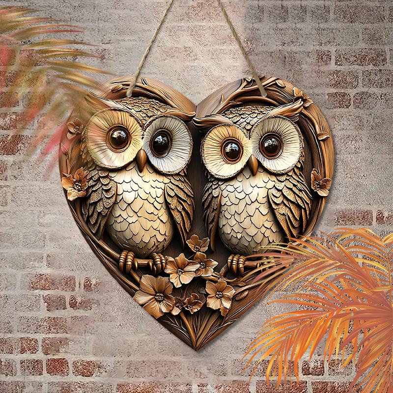 2D Flat Wooden Hanging Sign, Home Wall Decoration, Housewarming Gift for Friends