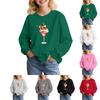 Kids' Fashion Loose-Fit Casual Long-Sleeve Christmas Print Oversized Crewneck Sweatshirt