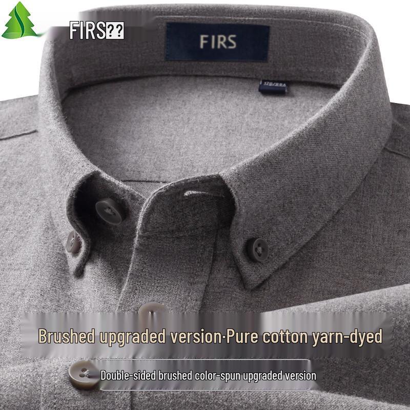 Мужская двусторонняя фланелевая рубашка Sugiyama из чистого хлопка с начесом