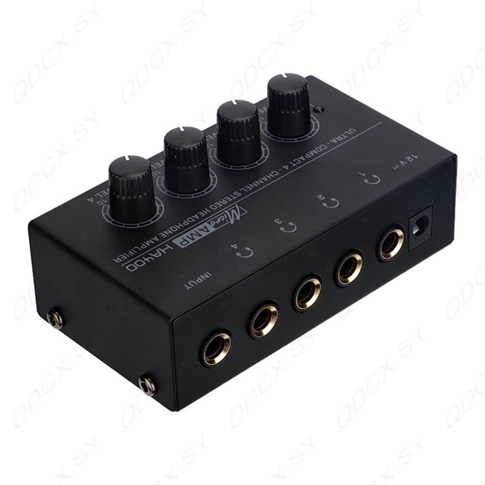 4 Channels HA400 4 Channels Amplifier 1 Input Mini Headphone Amplifier  Headset Amplifier