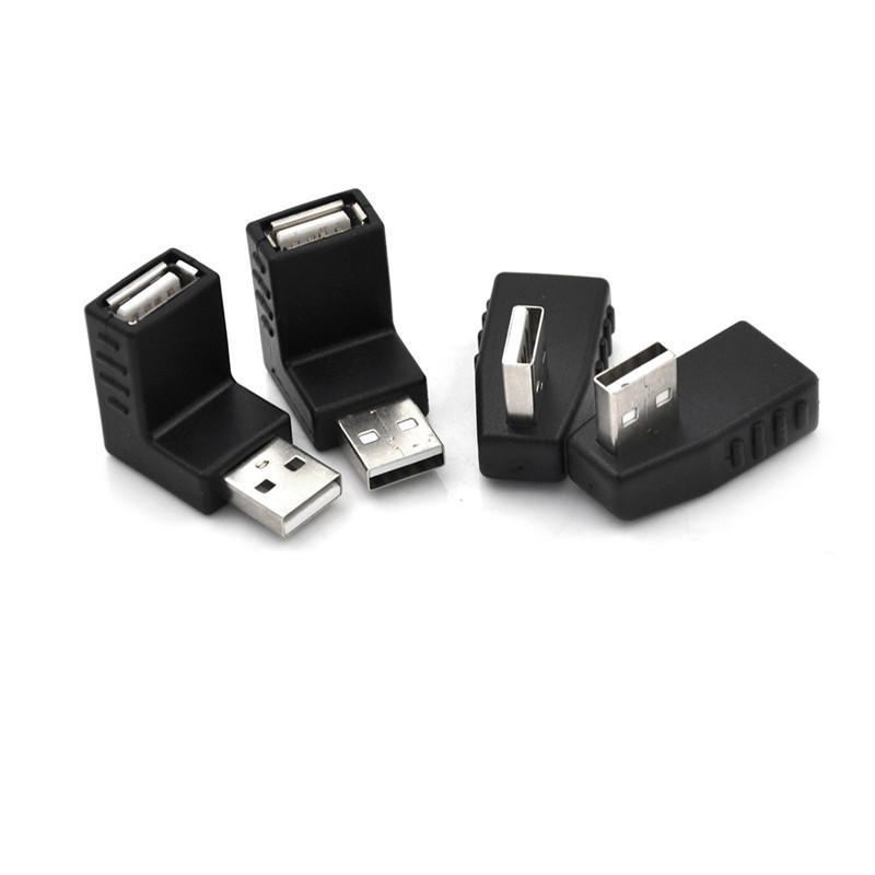 Угловой адаптер Usb 2.0 между мужчинами и женщинами L-образный удлинительный разъем