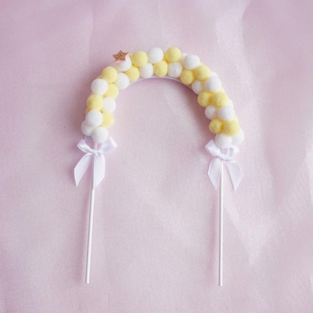 1 шт. Золотая бусина арка меховой шар подвеска мягкий помпон облако праздничные принадлежности выпечка вставка открытка сделай сам торт