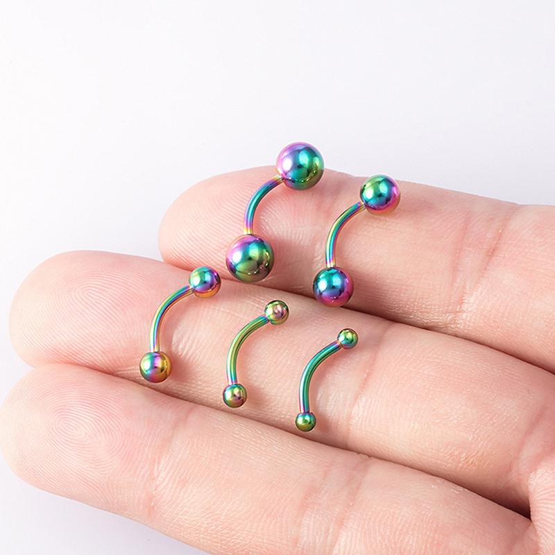 5 шт 16G 2.5-6Mm бровь пирсинг губ кольцо изогнутая штанга гвоздик украшения для тела