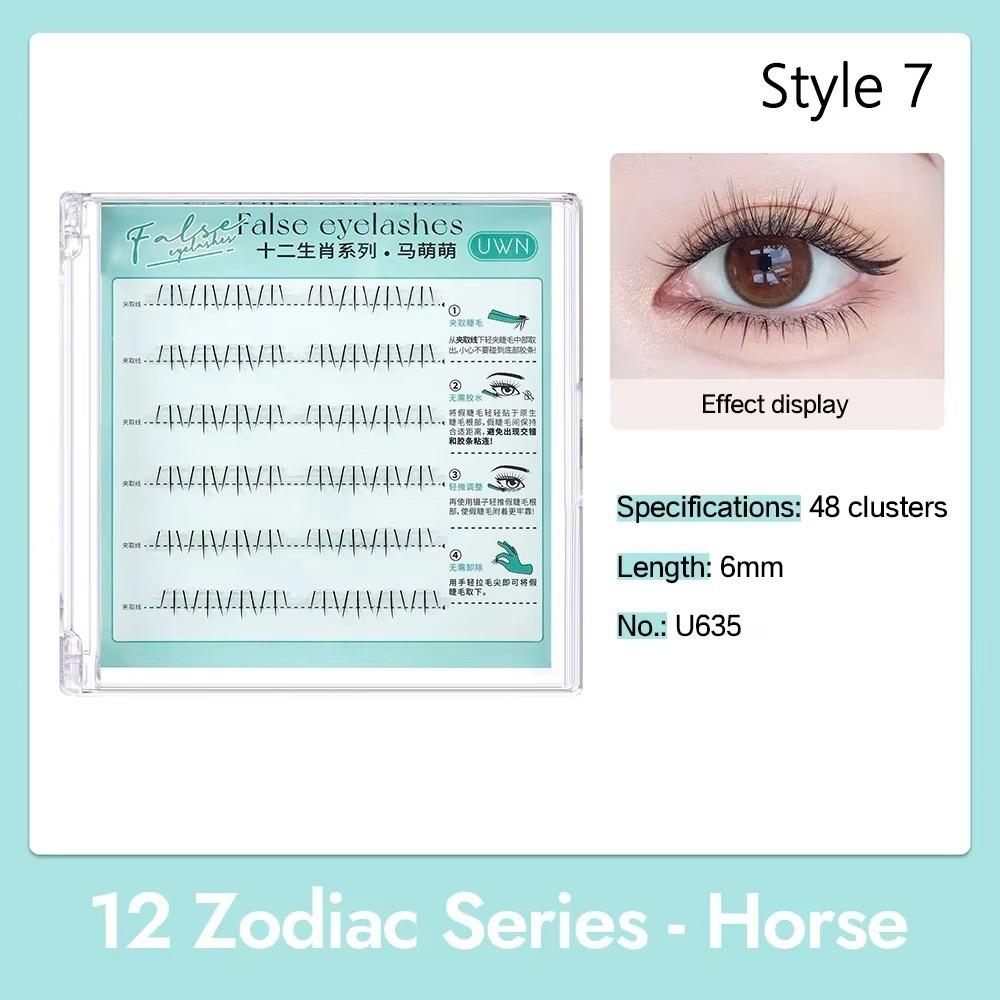 12 знаков зодиака самоклеящиеся пучковые ресницы не требуют клея индивидуальные ресницы женская красота