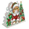 Double Sided Xmas Theme Diamond Painting Desktop Napkin Holder Acrylic Ornament Diamond Painting Desktop Napkin Rack Decoration