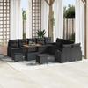 13-piece Garden Sofa Set with Black Cushions In Synthetic Rattan, 2-seater Garden Sofa with Storage 3364404