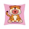 Juste De Coussin De Luxe Avec Imprimé Animal De Dessin Animé, Petit Tigre Mignon, Taie D'oreiller, Décoration D'intérieur, Bureau, Canapé, Voiture