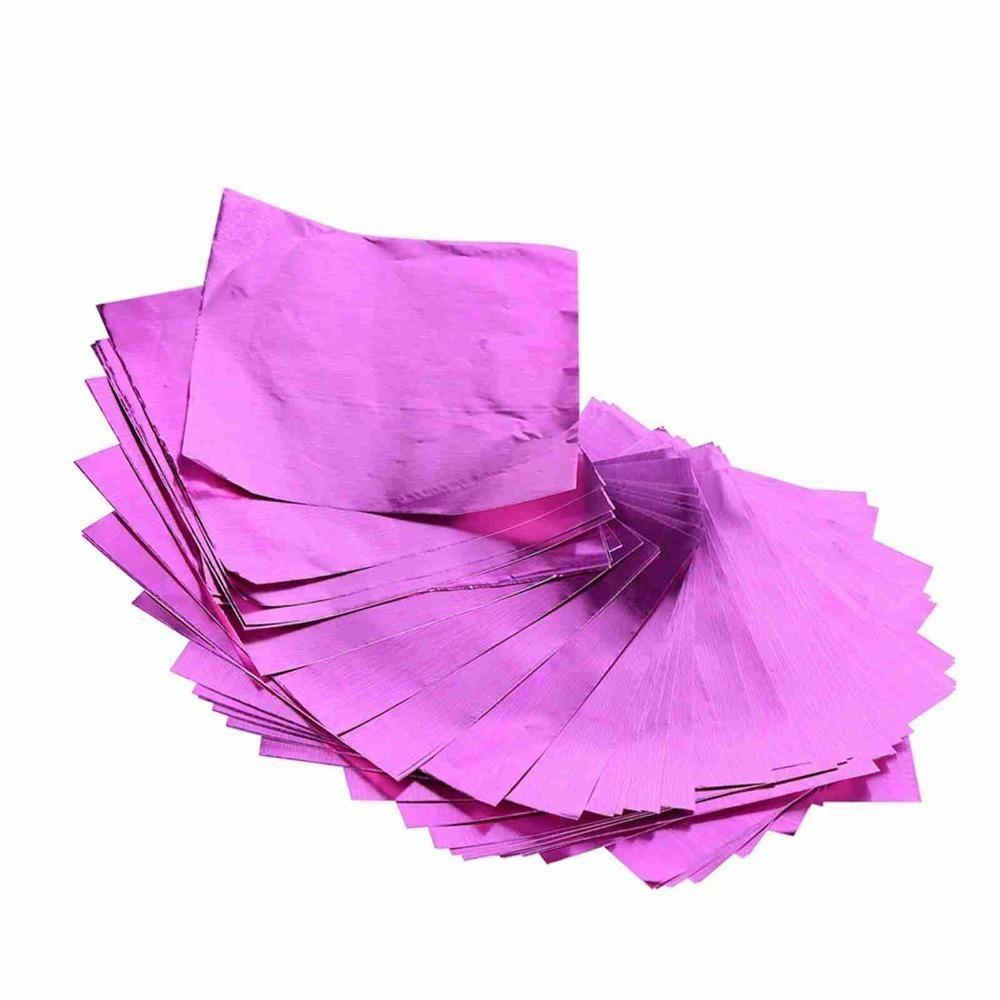 100pcs Aluminum Foil Foil Candy Wrappers Chocolate Wrapping Sheets Valentine Christmas