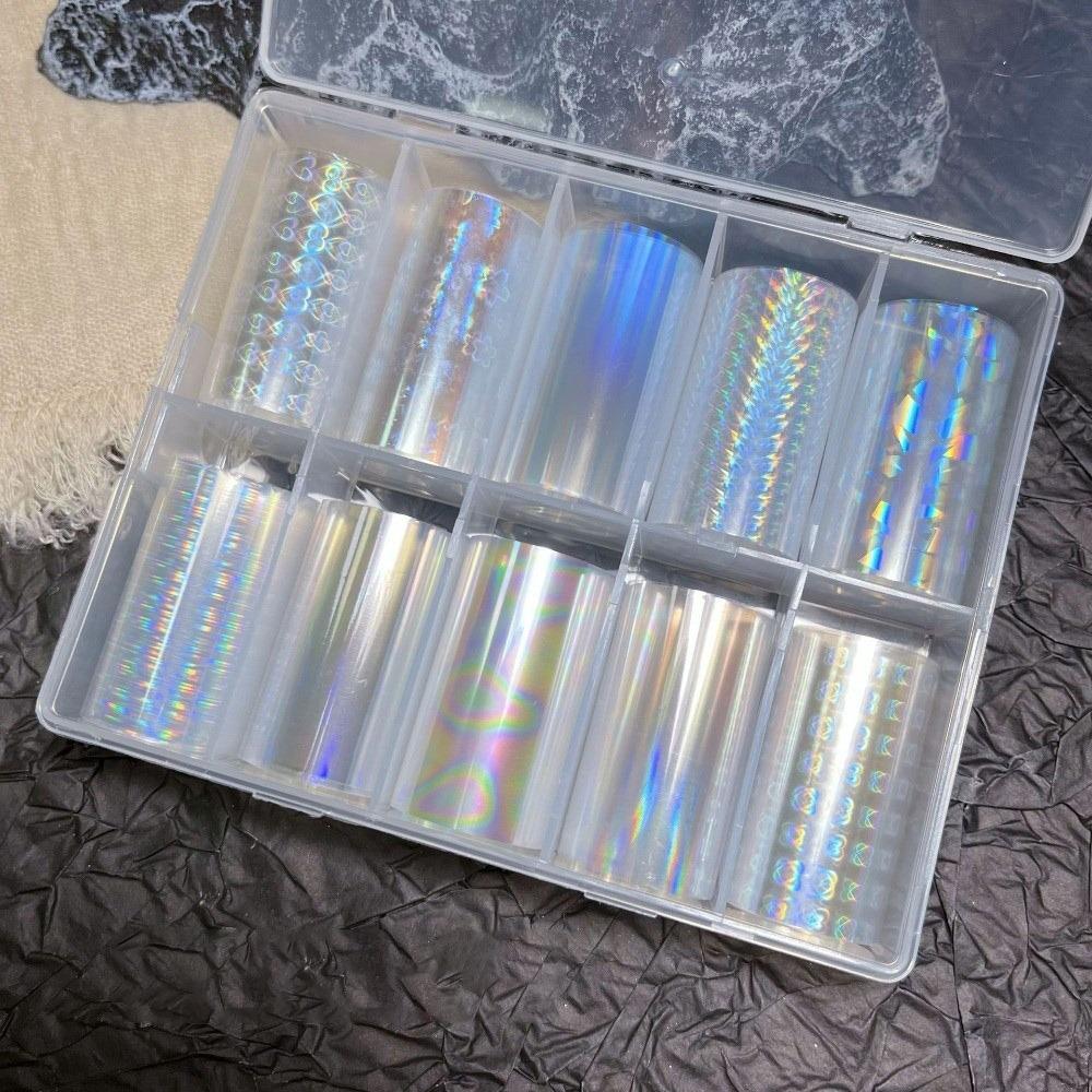 Mermaid Nail Foil Decals Laser Nail Art Stickers Professional Transfer Paper  Manicure DIY