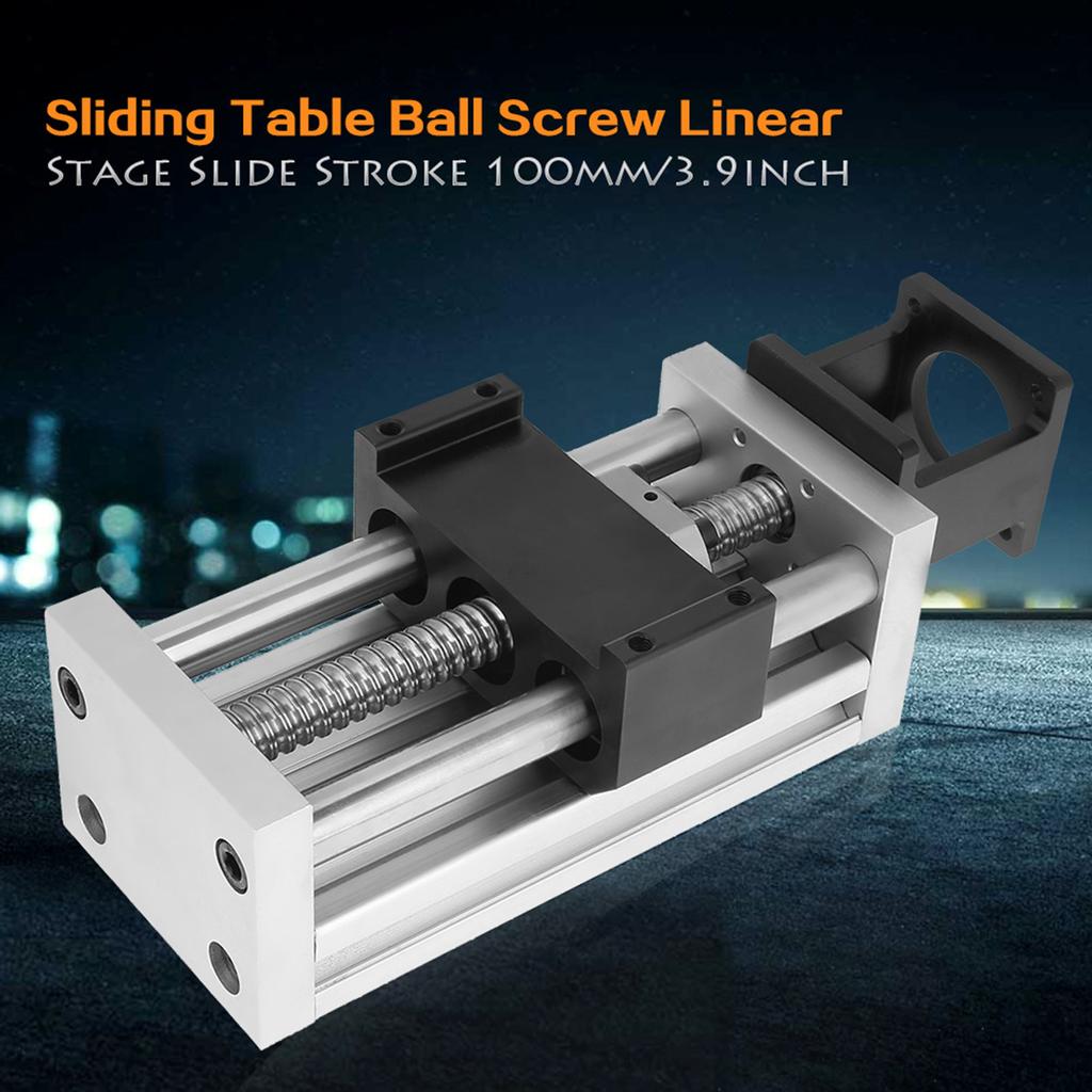 1 шт. Высокоточный ручной подвижный стол с шариковым винтом, линейный ход скольжения 100 мм 3,9 дюйма