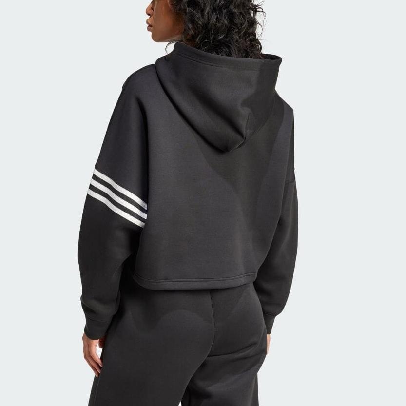 Adidas Худи Neuclassics Черный/Облачно-белый Женский Уличная одежда IW5607