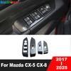 Для Mazda CX-5 KF CX-8 2017-2024 2025 Углеродная Накладка Панели Кнопок Подъемника Стекла и Подлокотника Двери Автомобиля Аксессуары для Интерьера