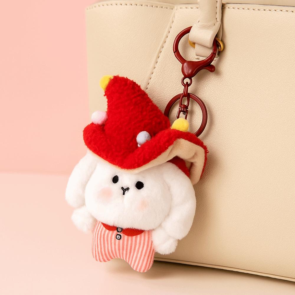 Fluffy Mushroom Bag Pendant PP Cotton Rabbit Elf Keychain Mushroom Rabbit Elf Charm Home Decor