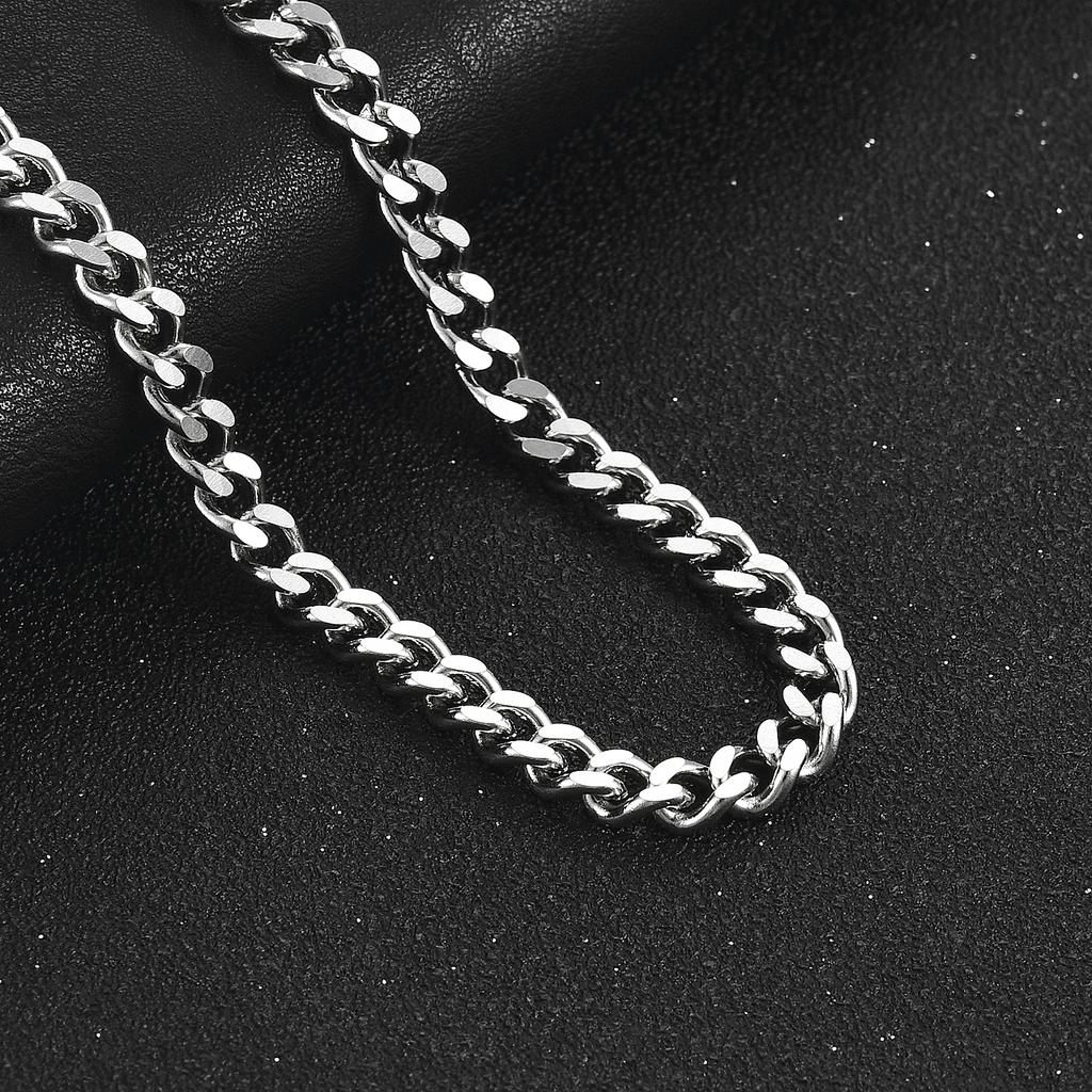 10PCS Cuban Chain 3.5/5/7/9mm Mens Necklace Stainless Steel Chain for Women Jewelry Christmas Gift