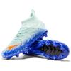 34-46 Men's High-top Large-size Football Shoes Long Nail Anti-slip Resistance TPR Artificial Captain Outdoor Youth Football Boots