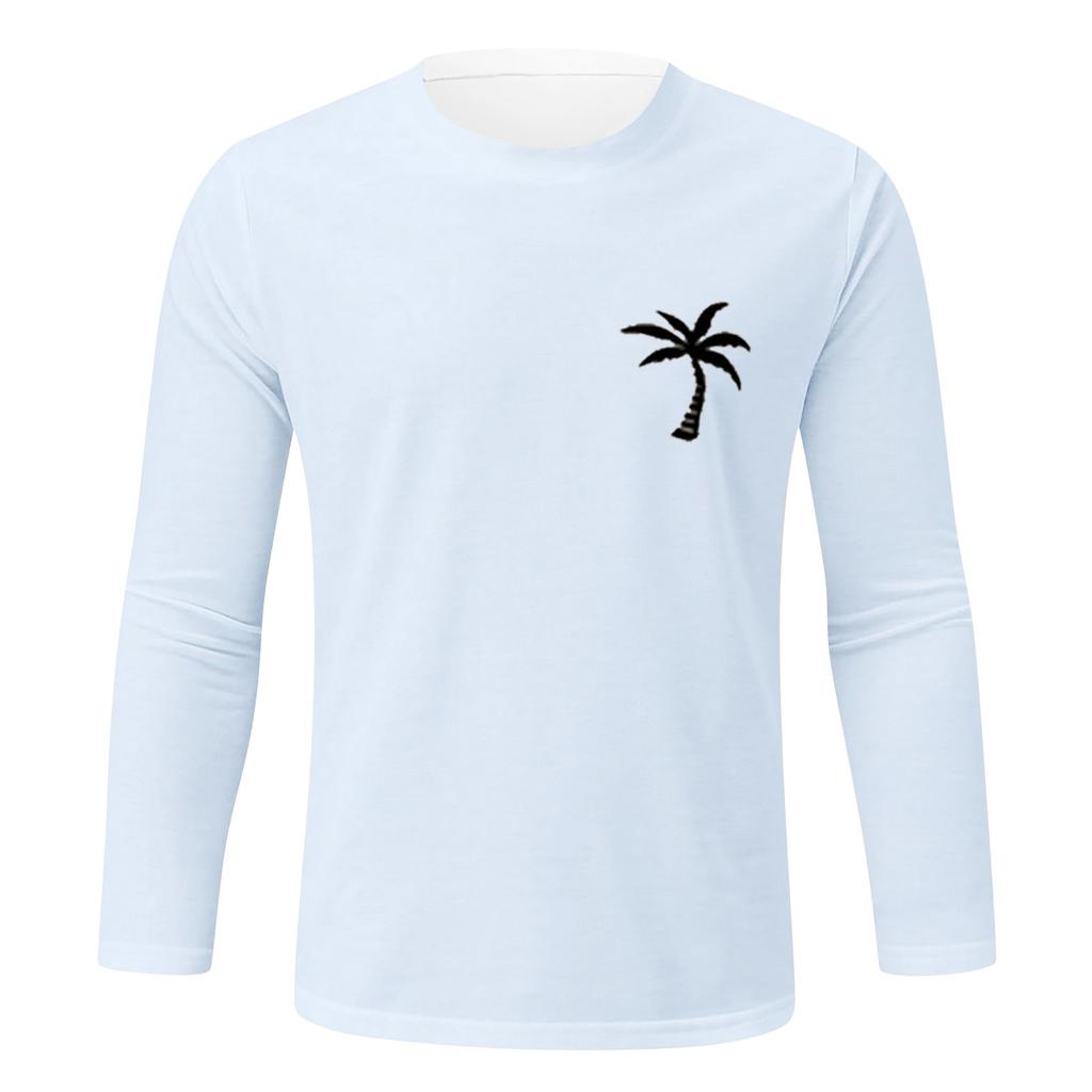 Мужские свободные осенне-зимние топы с круглым вырезом и длинными рукавами, модная футболка с узором, креативные повседневные топы с буквенным принтом в стиле ретро, ​​уличные виды спорта