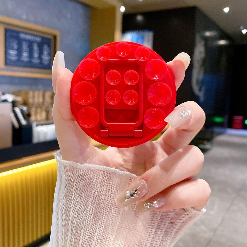 Round Suction Cup Phone Holder Silicone Phone Mount Suction Pad Phone Stand Smartphone Accessory