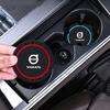 2PC PVC Silicone Car Coaster Water Cup Slots Non-Slip Pad Drink Mat For Volvo XC60 XC90 V40 V60 S60 V50 V90 S80 C40 XC40 V70 C30