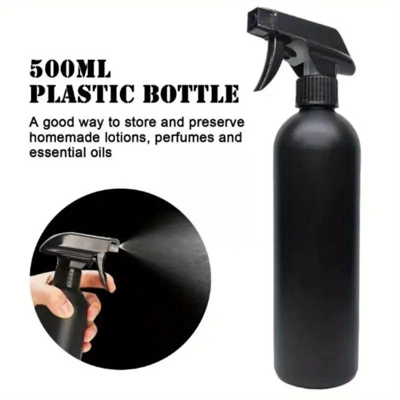 250/500ml All-Black Plastic Spray Bottle for Glass Cleaning and Watering