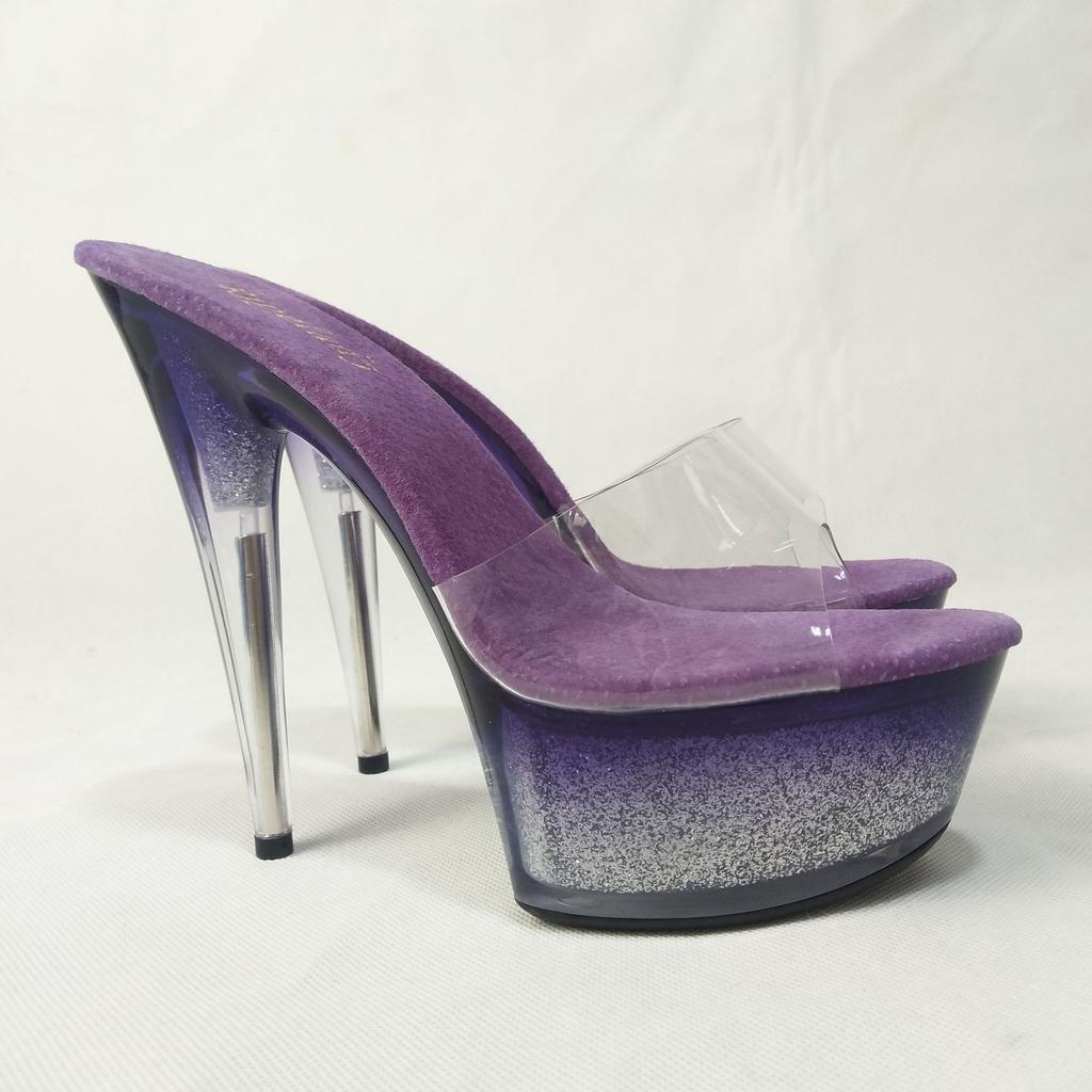 Женские танцевальные тапочки с кристаллами, сандалии 15 см с градиентом, модель для подиума, на высоком каблуке, сценическая обувь для танцев на пилоне, для ночного клуба, танцевальная обувь YKC