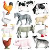 Educational Farm Animal Toy Set For Kids, 12 Miniature Figures Included