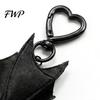 Gothic Bat Keyring Plush Black Keychain Transformable Key Ring Pendant Soft Backpack Bag Purse Charm Halloween Gift for Lovers Lightweight
