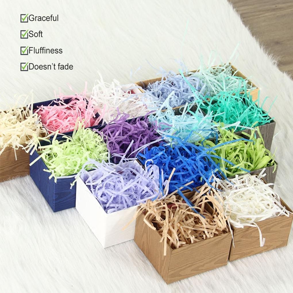 Raffia Grass Recyclable Shredded Paper Stuffing Perfect DIY Confetti Shockproof Filler Packaging Supplies for School Classroom