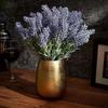 Faux Lavender Flower Arrangement With Plastic Blooms For Office Decoration Space
