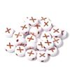 100Pcs 7mm Acrylic Alphabet Beads Rose Gold Letter Loose Flat Round Beads For Jewelry Making Findings DIY Bracelet Earrings Gift