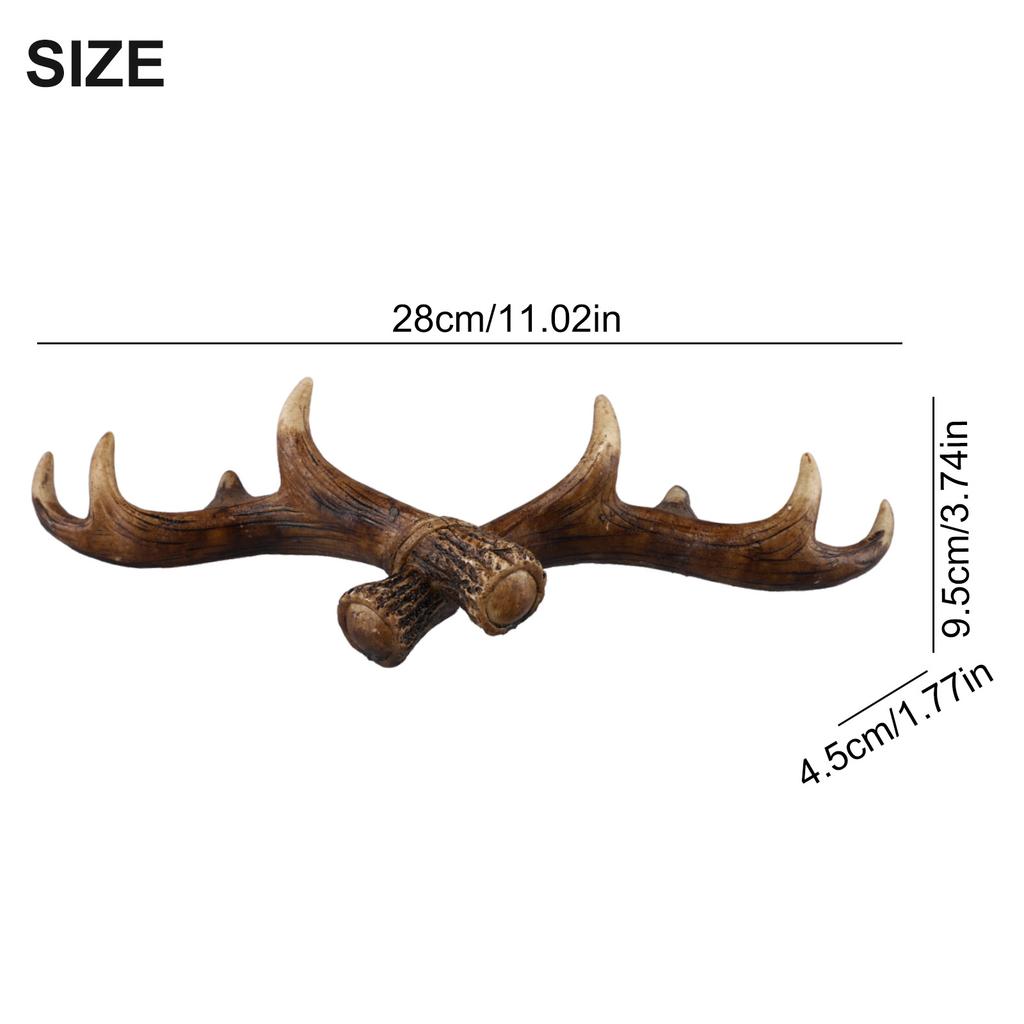 Домашний декор в деревенском стиле, настенный декор из оленьих рогов, настенное украшение из рогов, долговечный скандинавский дизайн, идеальный размер 28 x 9,5 см