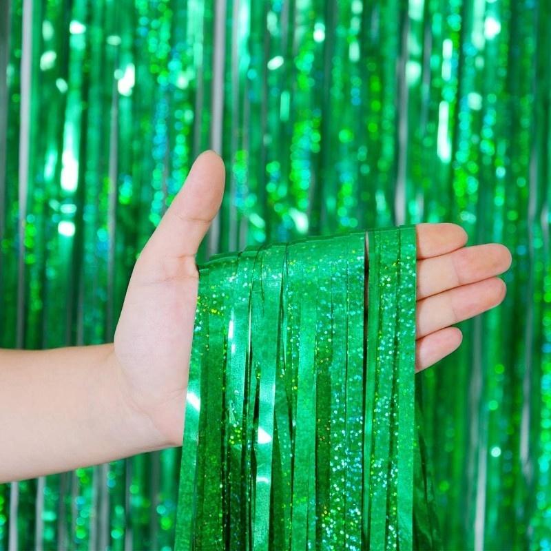 1/2/3Pack Glitter Party Backdrop Metallic Foil Tinsel Fringe Curtain Birthday Wedding Graduations Decoration Anniversary Photo. 5