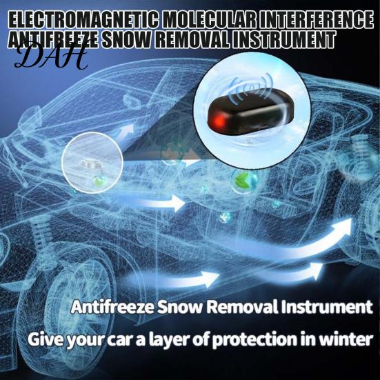 Electromagnetic Molecular Interference Snow Remover Portable Solar Car Windshield De-Icer with USB Output, Anti-Freeze Compact Interior Ornament